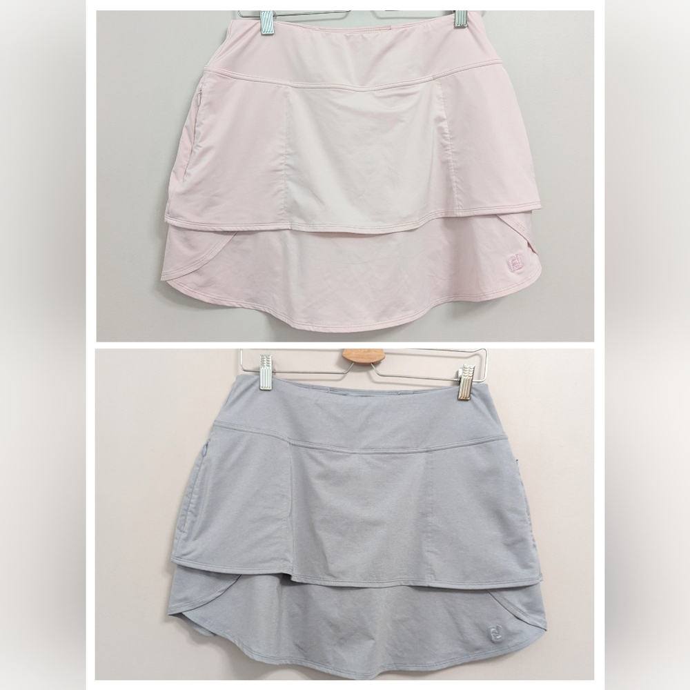 Footjoy Performance Layered Skort Bundle Of 2 Grey Pink Size M